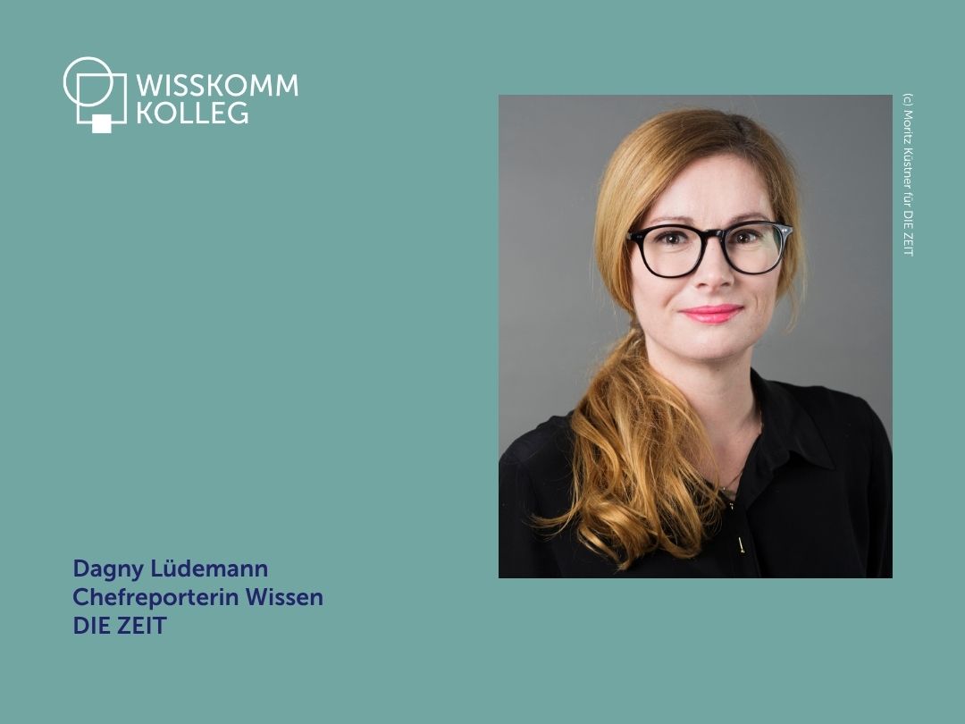 Grafik mit dem Foto von Dagny Lüdemann und dem Text: Dagyn Lüdemann, Chefreporterin Wissen, DIE ZEIT